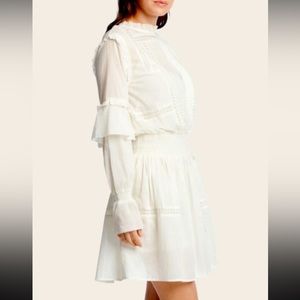 Frye Ally White Cotton Crochet Eyelet Dress